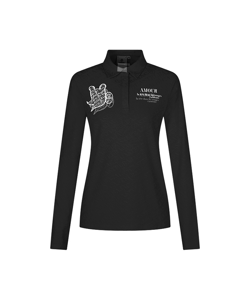 Castelbajac Women's Character Point Jacquard Collar T-Shirt - Black