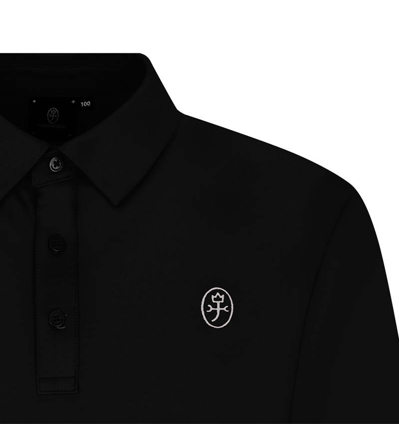 Castelbajac Men's Basic Collared T-Shirt - Black