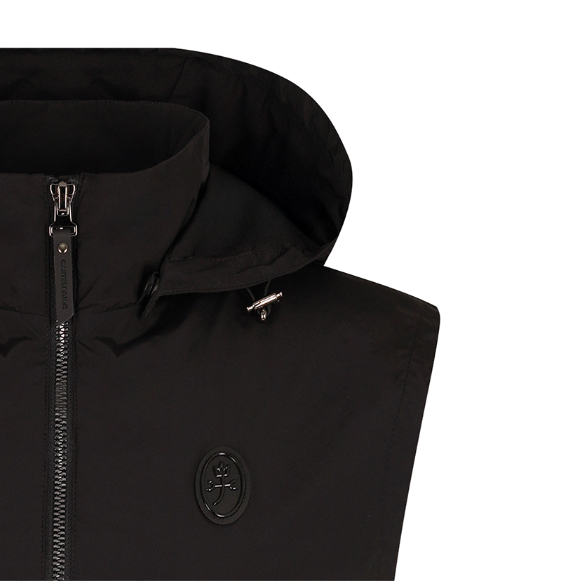 Castelbajac Women's Detachable Hooded Zip-Up Vest - Black