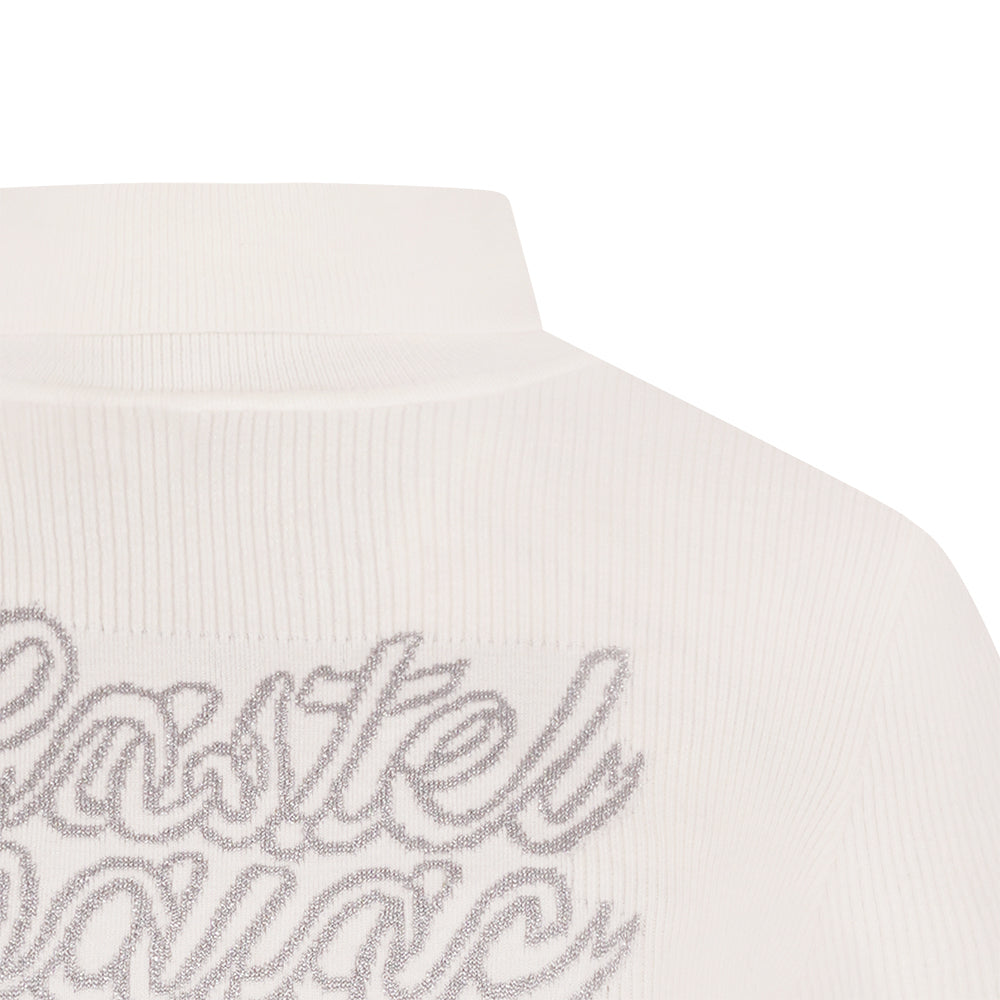 Castelbajac Women's Embroidered Pointed High-Neck Sweater - White