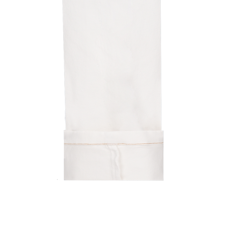 Castelbajac Men's Embroidered Point Standard Denim Pants - Ivory