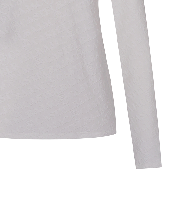 Women's Character Point Jacquard Collar T-Shirt - White