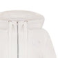 Women's Black Line Embroidery Point Mix Hooded Zip-Up - White