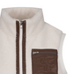 Castelbajac Women's Black Line Leather Pocket Point Pleated Vest - White