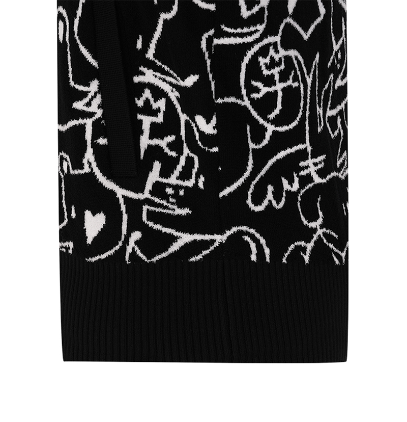 Castelbajac Women's Character Logo Jacquard Zip-Up Cardigan - Black