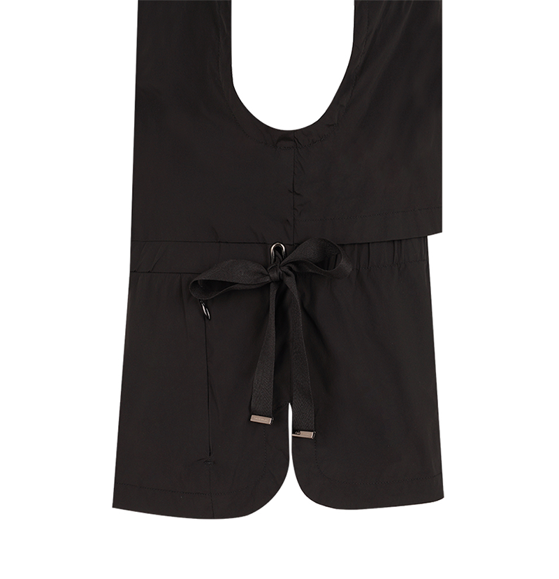 Castelbajac Women's Detachable Hooded Zip-Up Vest - Black