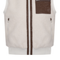 Castelbajac Women's Black Line Leather Pocket Point Pleated Vest - White