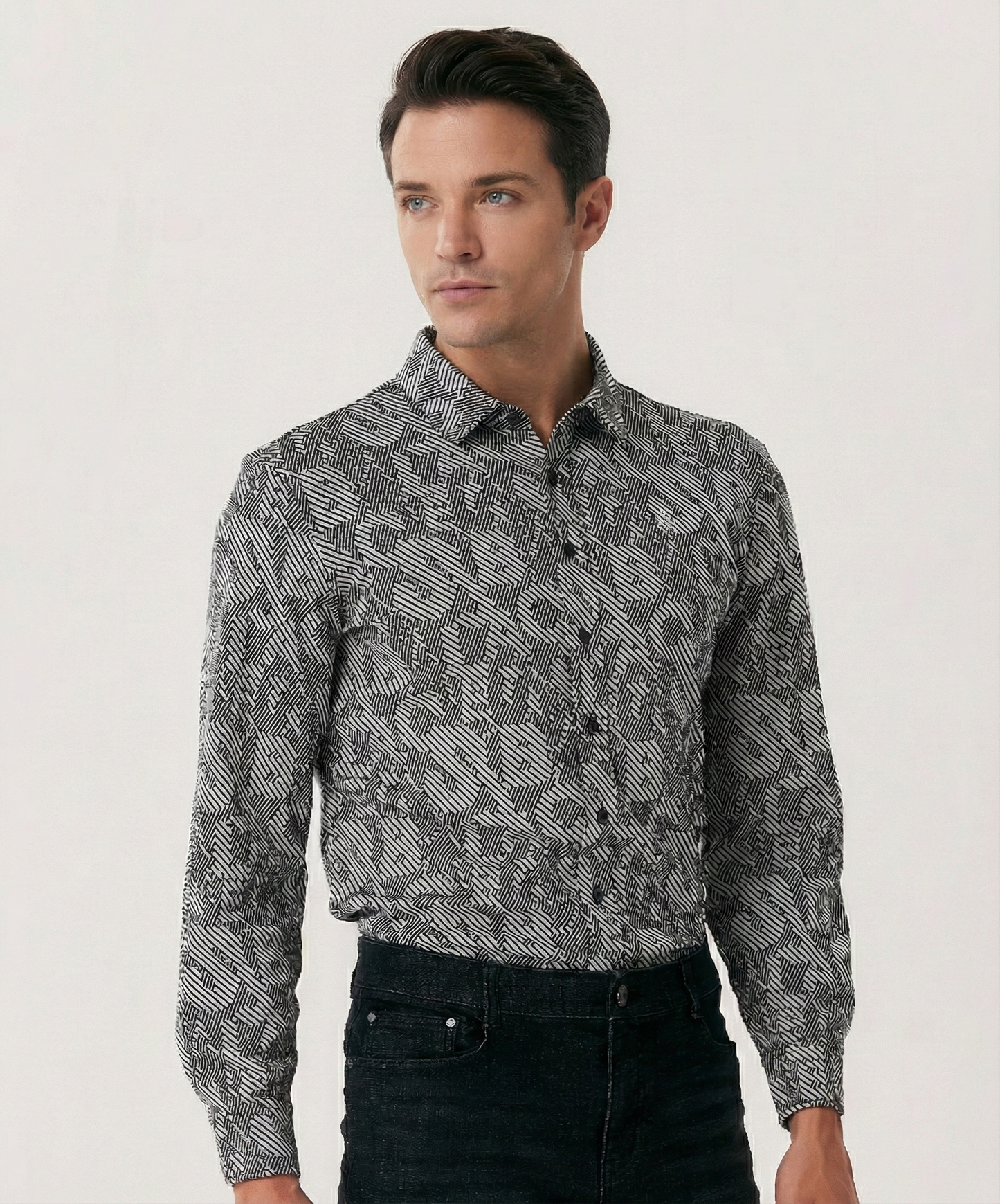 Castelbajac Men's Artwork Print Shirt - Black