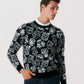Castelbajac Men's Emblem Pattern Knit - Black