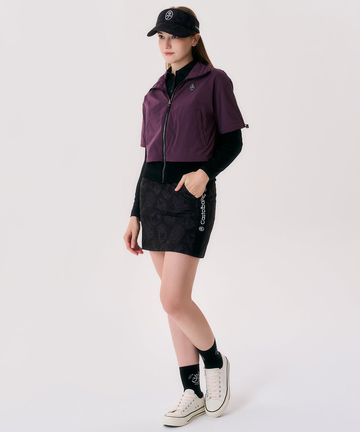 Castelbajac Women's String Zip-Up Short-Sleeve Vest - Purple